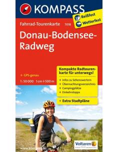 KK 7018 DONAU-BODENSEE-RADWEG KERÉKPÁROS TÉRKÉP...