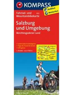 KK 3122 SALZBURG ÉS KÖRNYÉKE KERÉKPÁROS TÉRKÉP