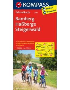 KK 3082 BAMBERG - HASSBERGE - STEIGERWALD KERÉKPÁROS TÉRKÉP