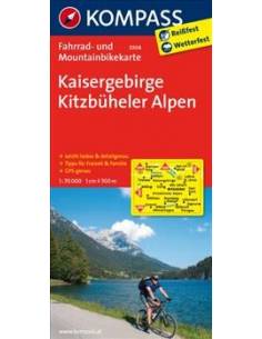 KK 3304 KAISERGEBIRGE/KITZBÜHELER APLPEN KERÉKPÁROS TÉRKÉP
