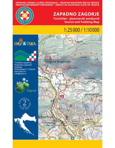 HG-KH 2 Zapadno Zagorje turistatérkép