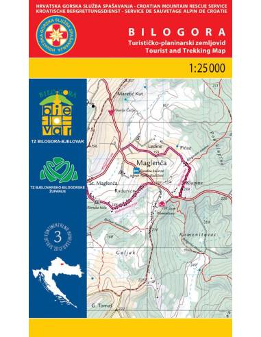 HG-KH 3 Bilogora turistatérkép