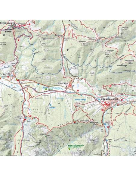 Kranjska Gora kerékpáros és turistatérkép
