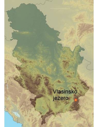 Vlasinsko jezero (Vlasina-tó) turistatérkép