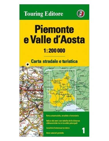 Piemonte e Valle d'Aosta térkép - TCI