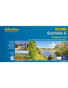 Eurovelo 6 - Frankreich Ost kerékpáros atlasz