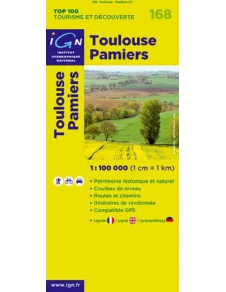 IGN 168 Toulouse Pamiers TOP 100 térkép