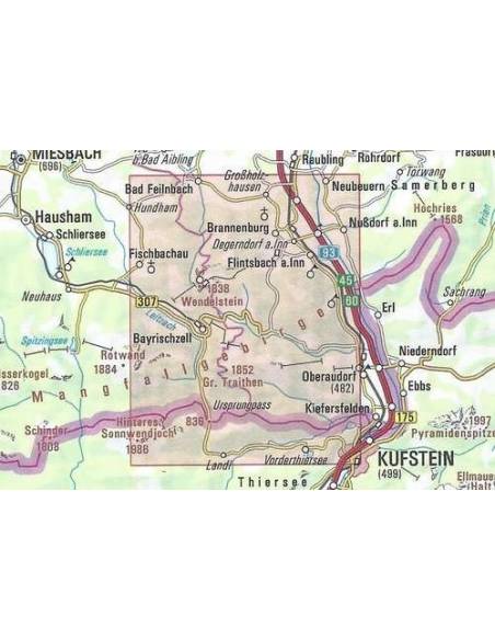 BY16 Mangfallgebirge Ost, Wendelstein, Grosser Traithen térkép