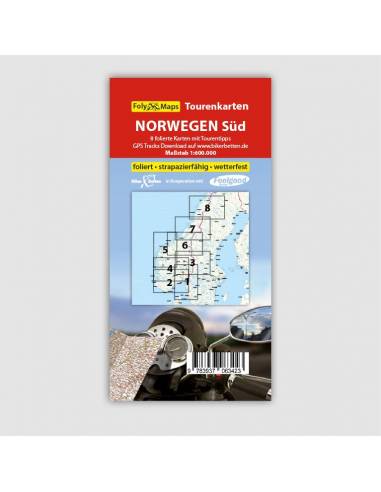 Norvégia - Dél motoros térkép-szet 8 lap...