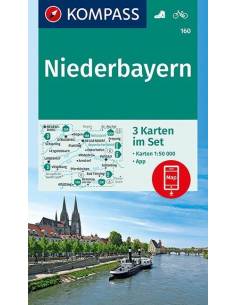 KK 160 Niederbayern Túristatérkép 3 szelvényes