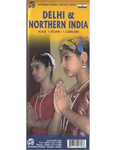 India north & Delhi -Észak India és Delhi térkép
