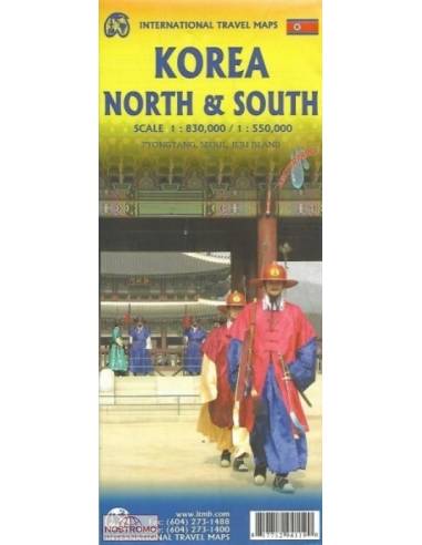 Korea South & North - Dél és Érszak Korea térkép