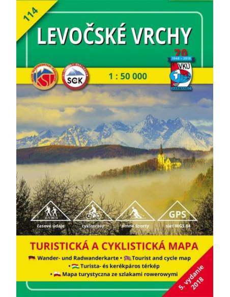 TM 114 Lőcsei-hegység - Poprád - Késmárk turistatérkép - Levočské vrchy