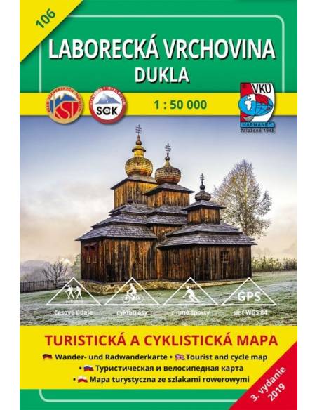 TM 106 Laborcai-hegység - Duklai-hágó turistatérkép - Laborecká Vrchovina - Dukla