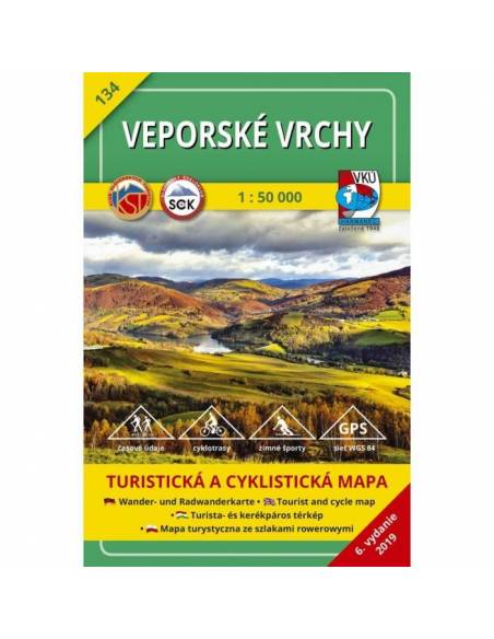 TM 134 Vepor-hegység turistatérkép - Veporské Vrchy