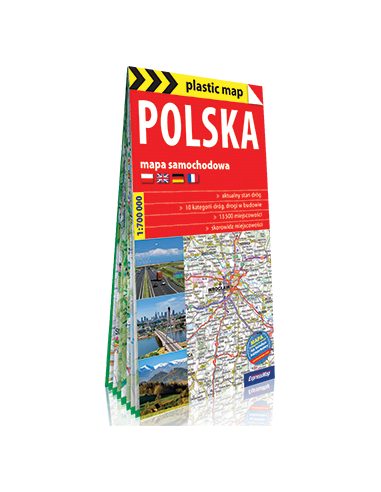 Polska - Lengyelország térkép laminált