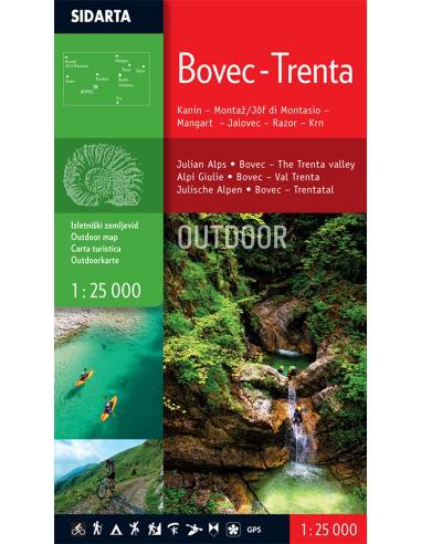 Bovec - Trenta Outdoor turista térkép