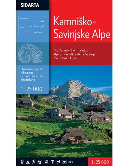 Kamnisko-Savinjske Alpe - Steiner Alpen - Kamniki-Alpok turista térkép