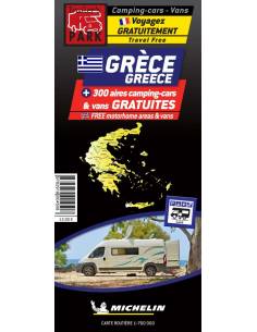 Görögország lakókocsival térkép - Gréce -  camping cars,...