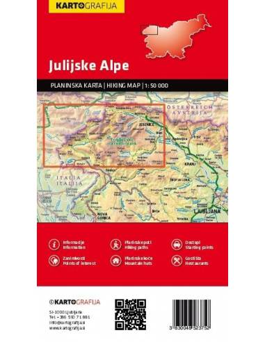 Julijske Alpe - Júliai-Alpok turistatérkép