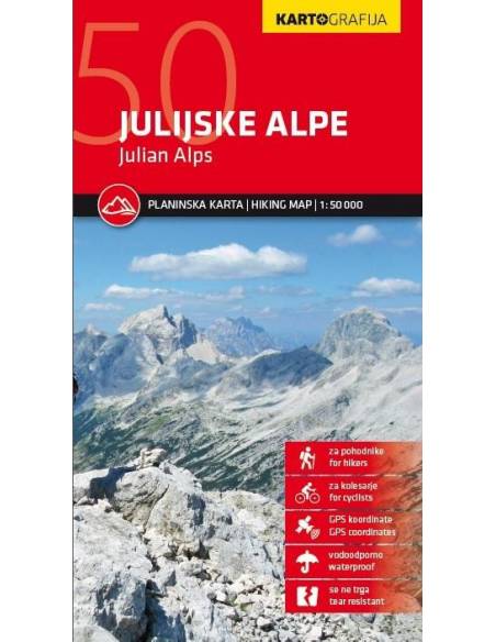 Julijske Alpe - Júliai-Alpok turistatérkép