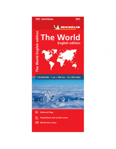 MN 701 The World - Föld országai térkép