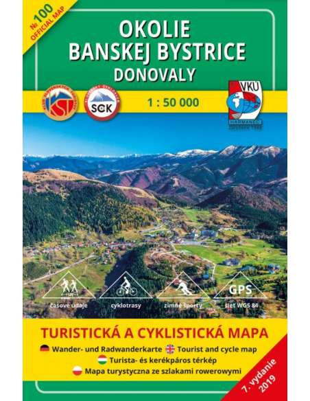 TM 100 Besztercebánya - Donovaly környéke - Okolie Banskej Bystrice - Donovaly turistatérkép