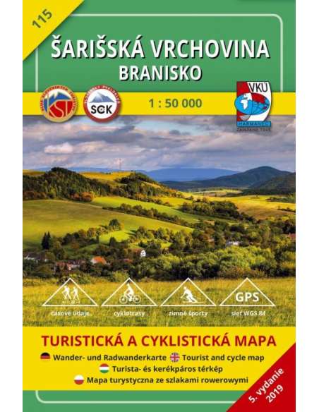 TM 115 Szinyei-dombság - Eperjes és környéke turistatérkép - Šarišská vrchovina - Branisko