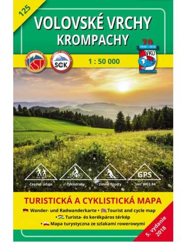 TM 125 Volovec-hegység - Rozsnyói-hegység - Korompa turistatérkép - Volovské vrchy – Krompachy