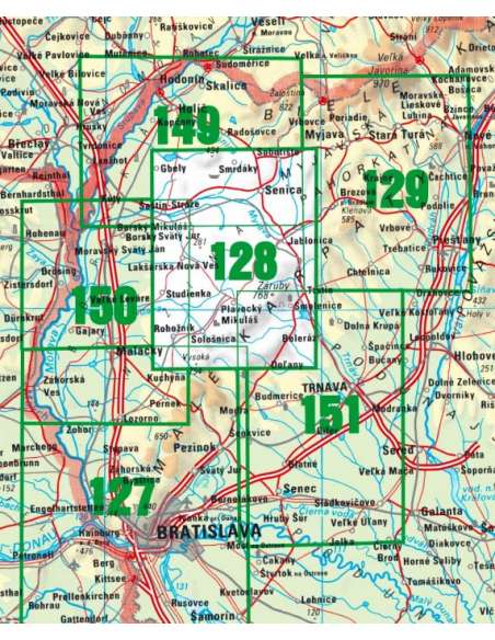 TM 128 Kis-Kárpátok turistatérkép - Malé Karpaty - Záruby