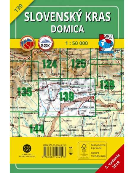 TM 139 Szlovák-karszt - Domica turistatérkép - Slovenský kras - Domica