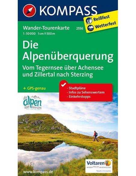 KK 2556 Die Alpenüberquerung - Vom Tegernsee über Achensee und Zillertal nach Sterzing turistatérkép
