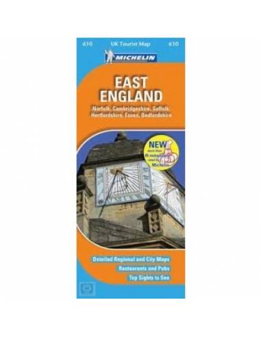 MN 610 Kelet-Anglia laminált térkép - East England