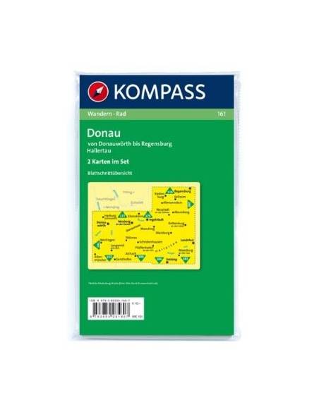 KK 161 Donau - von Donauwörth bis Regensburg 2db-os túra- és kerékpáros térkép