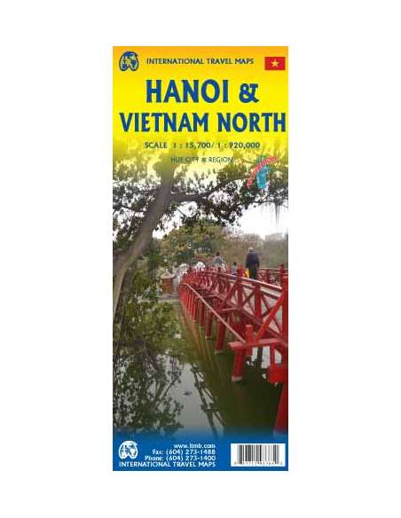Vietnam North & Hanoi -  Észak-Vietnam és Hanoi térkép - vízálló