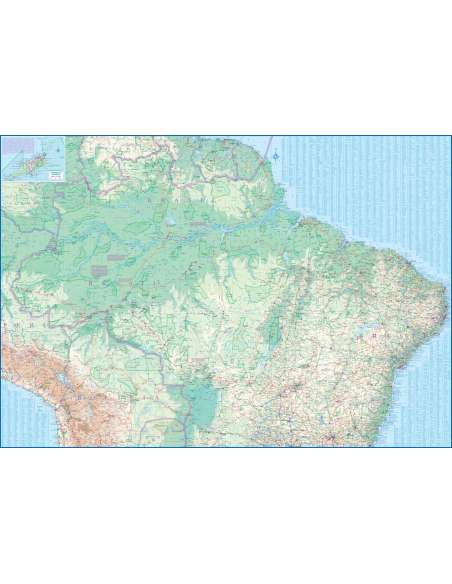 Brasil - Brazília térkép - vízálló