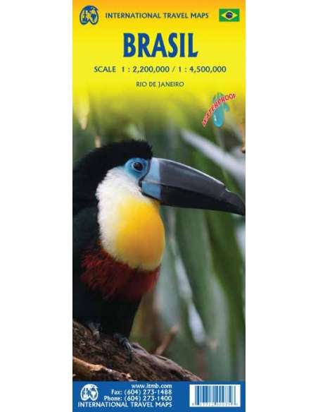 Brasil - Brazília térkép - vízálló