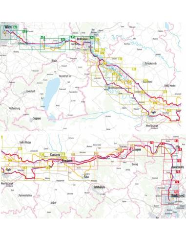 Donau-Radweg 3. - Duna kerékpáros atlasz 3. -...