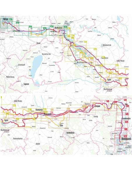 Donau-Radweg 3. - Duna kerékpáros atlasz 3. - Bécs-Budapest