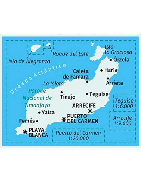 KK 241 Lanzarote túra- kerékpáros és szabadidő térkép