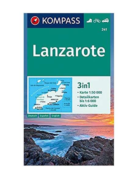 KK 241 Lanzarote túra- kerékpáros és szabadidő térkép