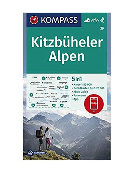 KK 29 Kitzbüheler Alpen kerékpáros, sí- és túratérkép 2019