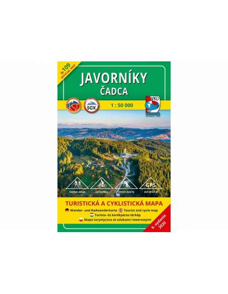 TM 109 Javornik - Cadca környéke turistatérkép - Javorníky - Cadca