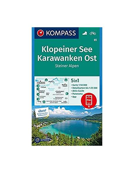 KK 65 Klopeiner See - Karawanken Ost - Steiner Alpen kerékpáros és túratérkép