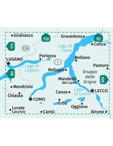 KK 91 Lago di Como - Lago di Lugano túra- és...