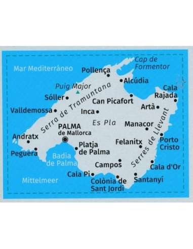 KK 2230 Mallorca túra- és kerékpáros térkép (4...