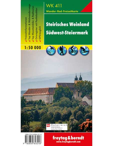 WK 411 Steirisches Weinland – Südwest-Steiermark túratérkép