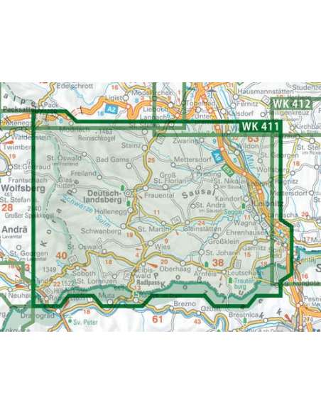 WK 411 Steirisches Weinland – Südwest-Steiermark túratérkép