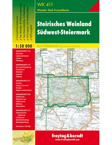 WK 411 Steirisches Weinland – Südwest-Steiermark túratérkép