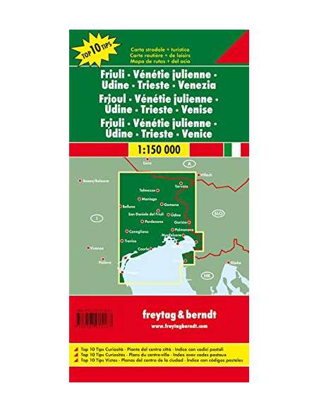 Friuli - Julian March - Udine - Trieste - Venice térkép - TOP10